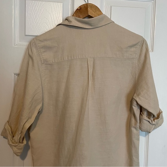 Marie St Barth Safari Cotton Button Down Shirt Sz 40 European Rope Embroidered - Picture 7 of 10